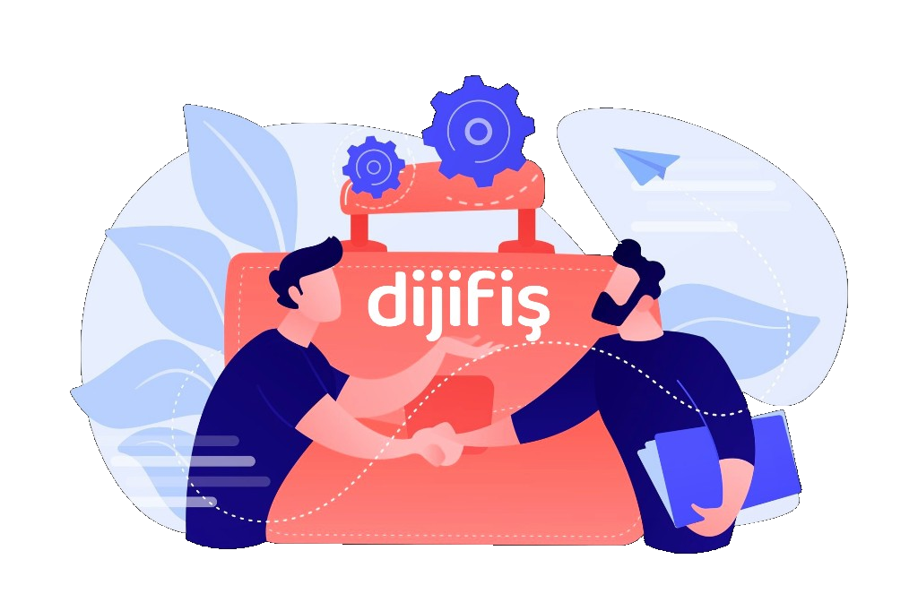 Business partners shaking hands: partnership agreement and cooperation under Dijifis infrastructure.